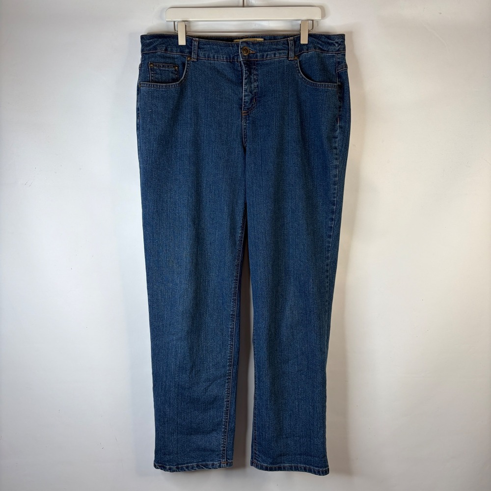 Just My Size Jeans Women 18W Cobalt Wash Stretch Classic Straight Leg